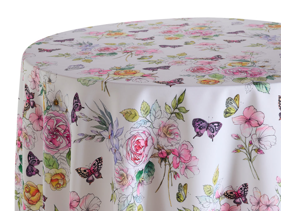 Peonia Pink Tablecloth – Whimsical Floral Style for Spring Events
