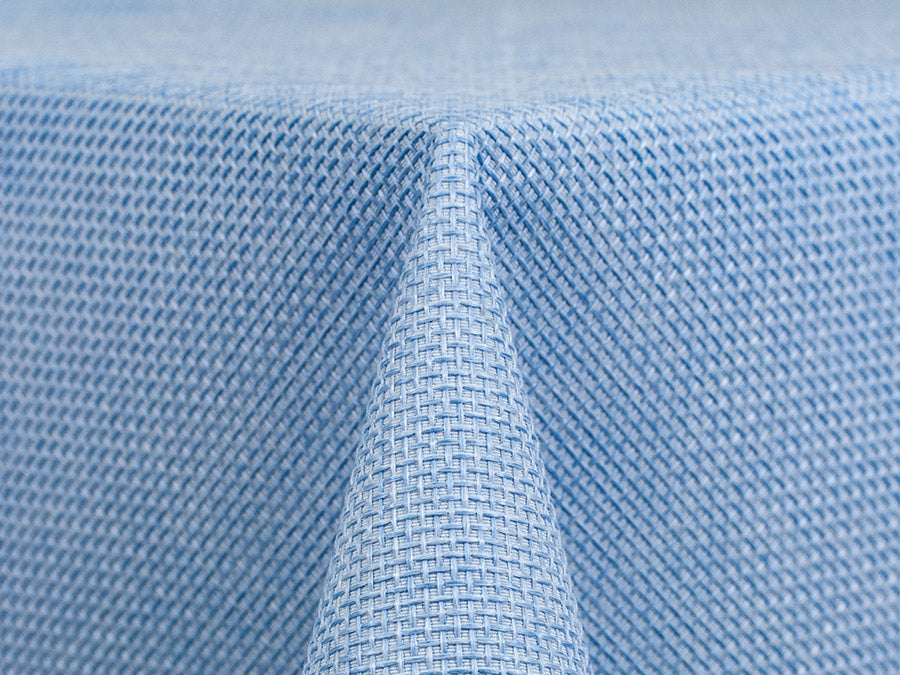 Carolina Blue Rattan Tablecloth – Soft Textured Polyester for Events & Dining