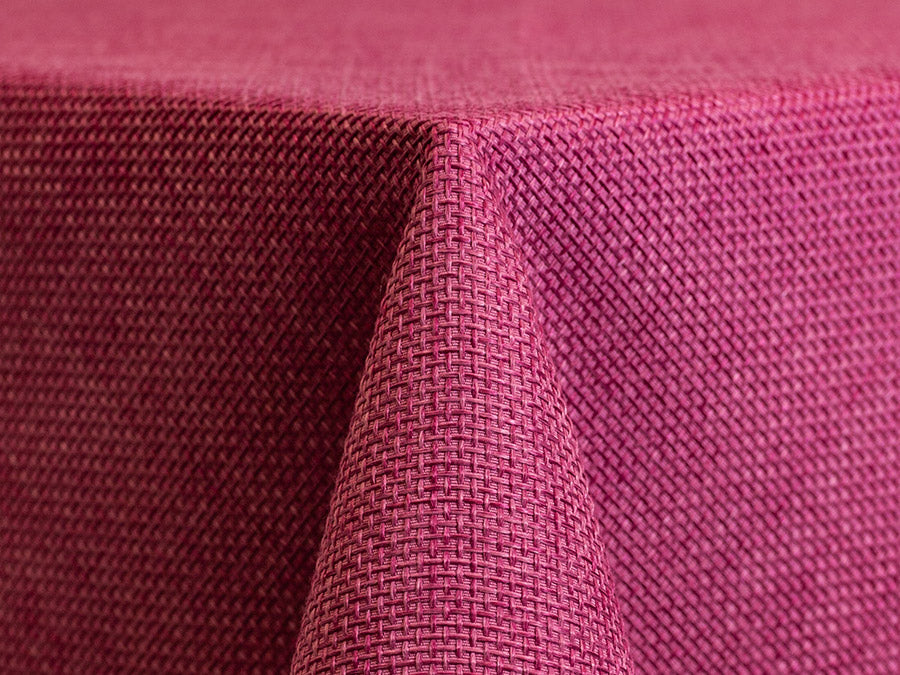 Hot Pink Rattan Tablecloth – Bold Textured Polyester Linen for Events