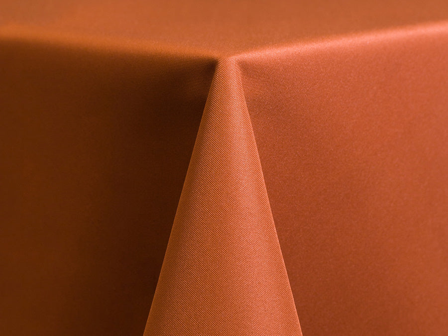 Burnt Orange Polyester Tablecloth – Warm & Bold for Events