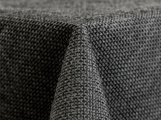 Charcoal Rattan – Textured Grey Polyester Tablecloth