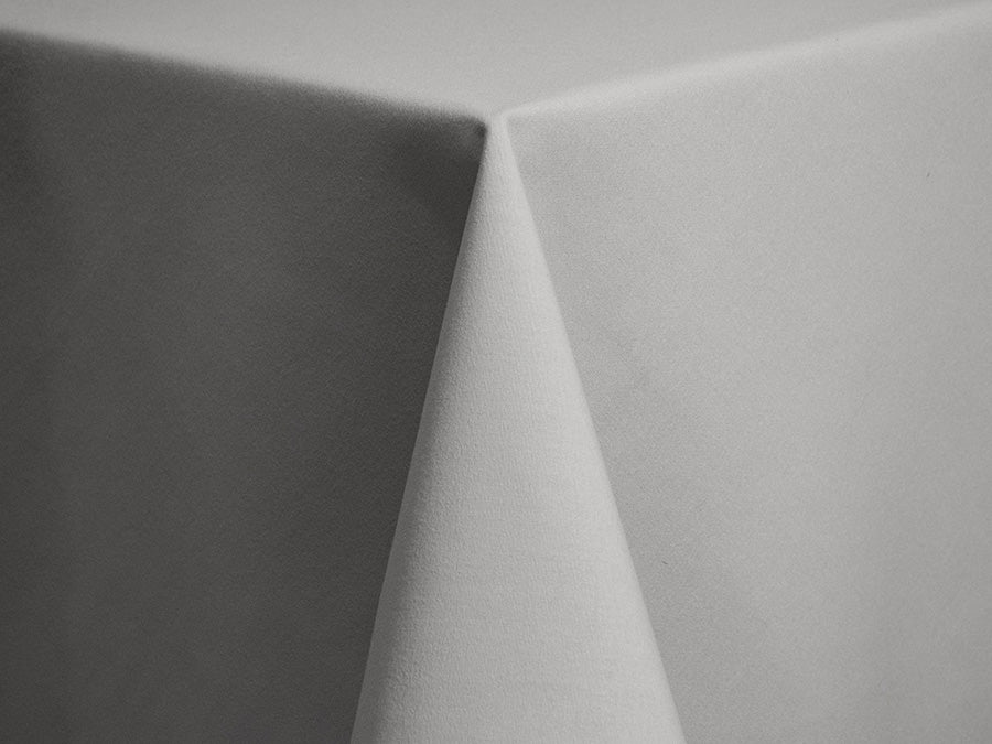 Silver Polyester Tablecloth – Modern Neutral with Cotton Feel