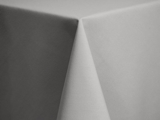 Silver Polyester Tablecloth – Modern Neutral with Cotton Feel