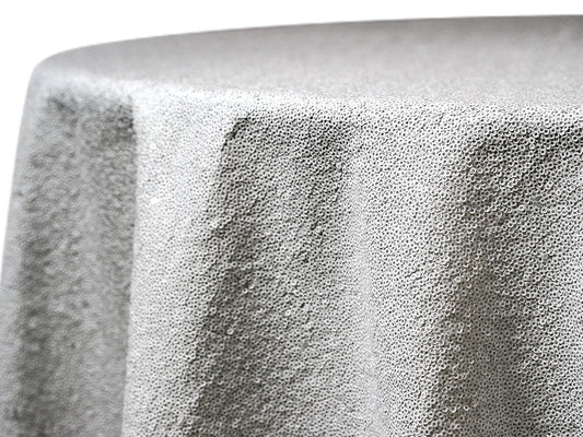 Glimmer White Tablecloth – Sparkling Luxe Linen for Formal Occasions