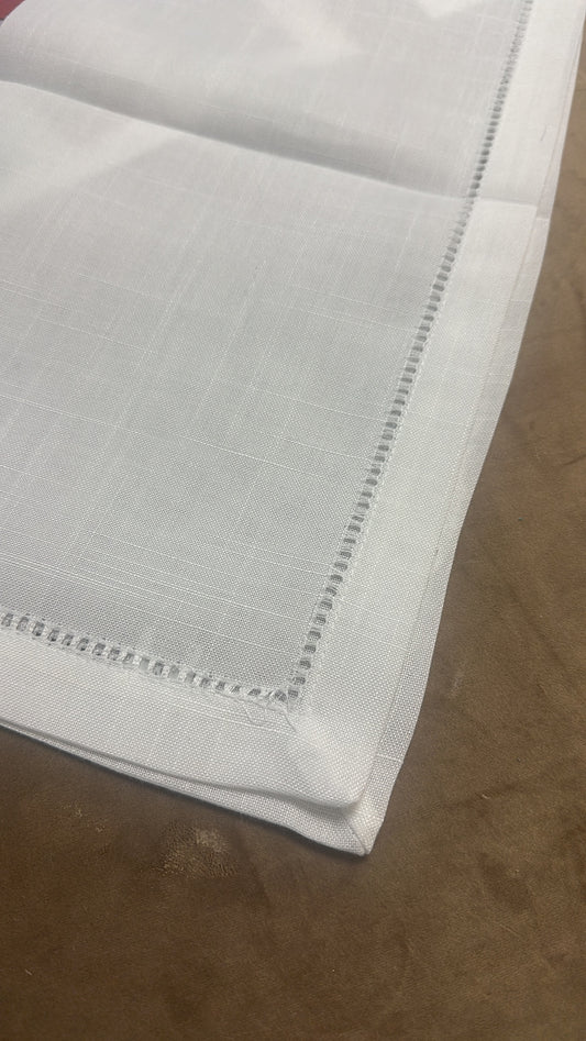 White Hemstitch Napkin – Classic Dinner Linen