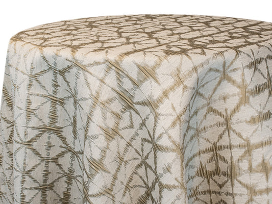 Champagne Hex Tablecloth – Geometric Shimmer Print