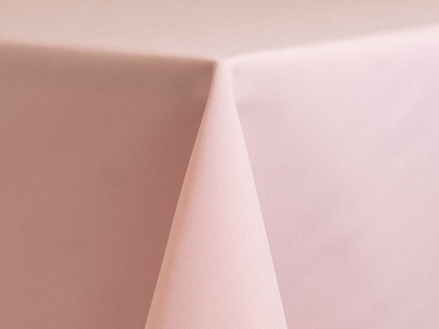 Blush Pink Polyester Tablecloth – Romantic Linen for Weddings & Events