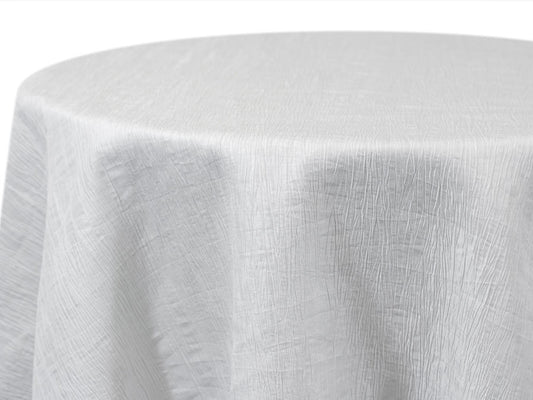 Krinkle White Tablecloth – Crushed Texture Linen for Modern Events