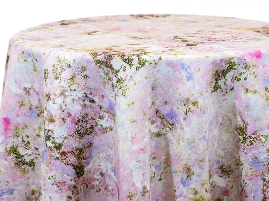 Mineral Quartz – Pink & Violet Floral Polyester Tablecloth