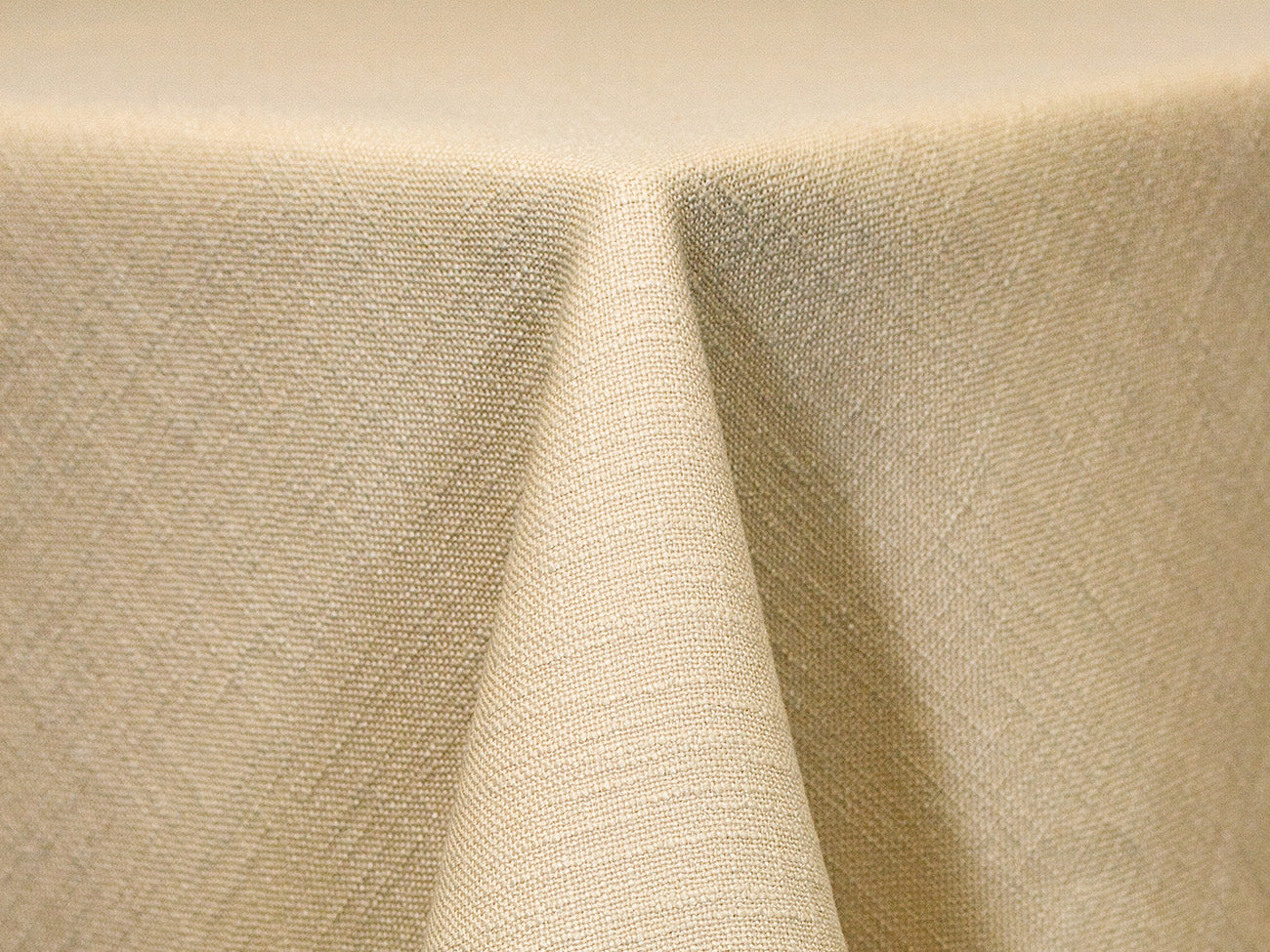 Beige Panama Tablecloth – Textured Polyester Linen for Weddings & Events