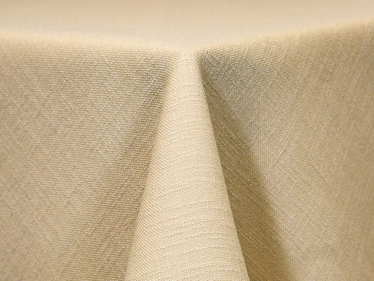 Beige Panama Tablecloth – Textured Polyester Linen for Weddings & Events