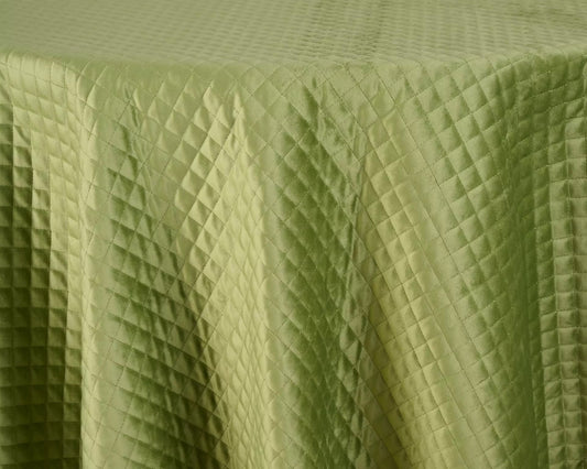 Sage Quilted Velvet Tablecloth – Waffle Texture Comfort & Luxury