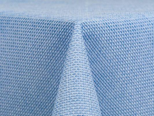 Carolina Blue Rattan Tablecloth – Soft Textured Polyester for Events & Dining