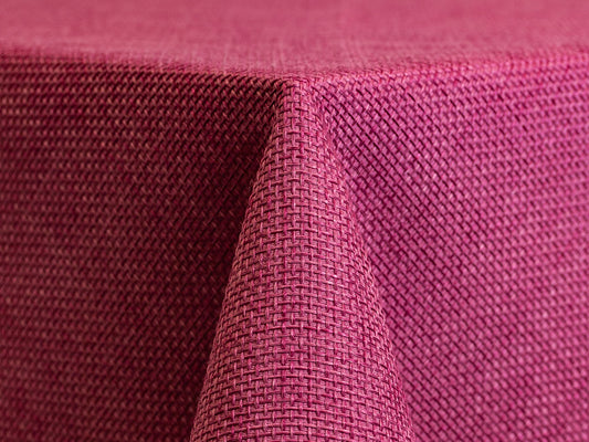Hot Pink Rattan Tablecloth – Bold Textured Polyester Linen for Events