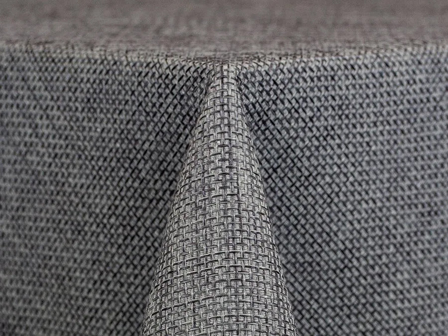Silver Rattan Tablecloth – Modern Textured Polyester Linen for Elegant Events