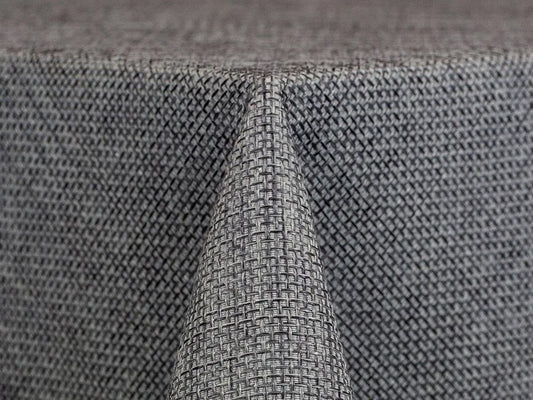 Silver Rattan Tablecloth – Modern Textured Polyester Linen for Elegant Events