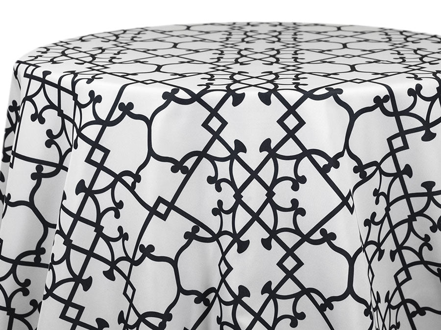 Tray Graphic Black Tablecloth – Bold Contrast for Modern Tablescapes