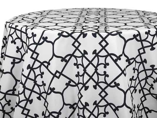 Tray Graphic Black Tablecloth – Bold Contrast for Modern Tablescapes