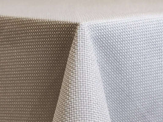 White Rattan Tablecloth – Textured Linen for Elegant Minimalist Events
