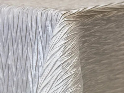 White Extreme Crush Tablecloth – Textured Crinkle Linen for Events