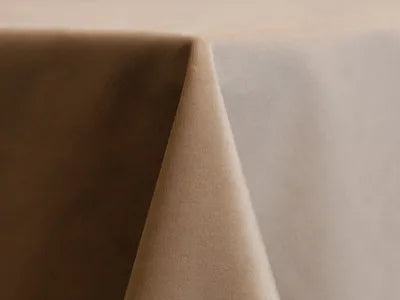 Taupe Cashmere Velvet Tablecloth – Soft Neutral Luxury Linen
